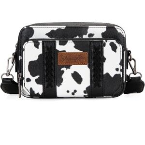 Wrangler cow print crossbody bag